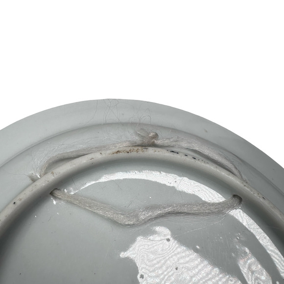 Vintage Chinese Kraak Style Bowl 6.5" Blue White Boy Chasing Butterflies - Picture 6 of 8